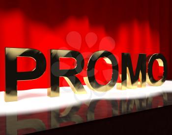Promo Word On Stage Shows Sale Savings Or Discounts