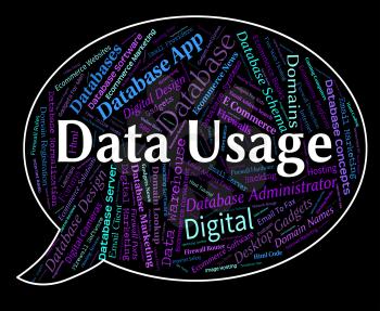Data Usage Representing Use Words And Information