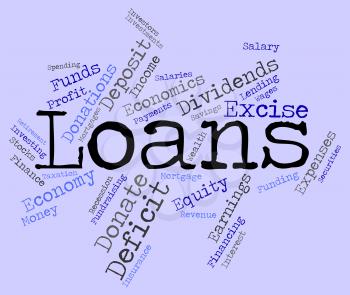 Loans Word Showing Funding Loaning And Credit 