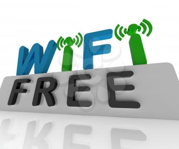 Free W-ifi Showing Web Connection And Mobile Hotspots