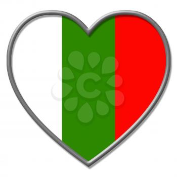 Bulgaria Heart Showing Valentines Day And Romantic