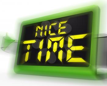 Nice Time Digital Clock Meaning Enjoyable And Pleasant Experience