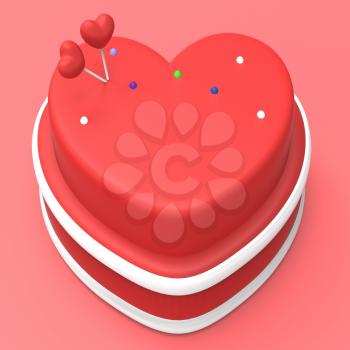 Cake Heart Meaning Valentines Day And Loving