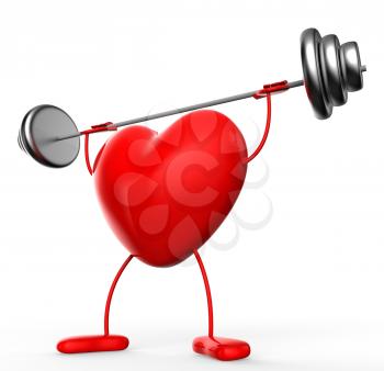 Heart Fitness Showing Physical Activity And Aerobic