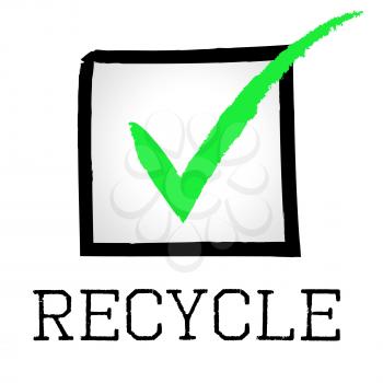Tick Recycle Meaning Earth Friendly And Correct