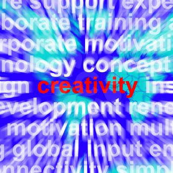 Creativity Word Represents Innovative Ideas And Imagination