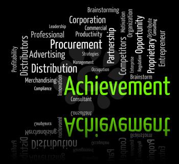 Achievement Word Showing Success Wordclouds And Text
