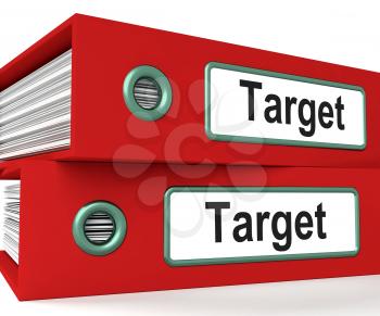 Target Folders Showing Business Goals And Objectives