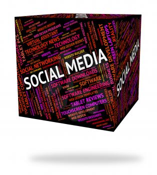 Social Media Showing Multimedia Forums And Posts