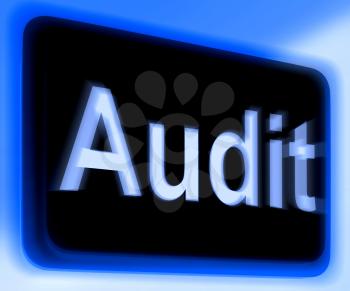 Audit Sign Showing Auditor Validation Or Inspection