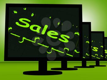Sales On Monitors Shows Promotions And Deals