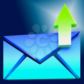Envelope Symbol Shows Emailing Contacting Send