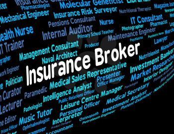 Insurance Broker Indicating Contracts Contract And Insures