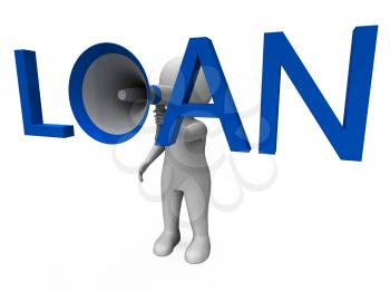 Loan Hailer Showing Bank Loans Credit Or Loaning