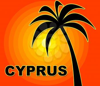 Cyprus Holiday Indicating Go On Leave And Summer Time