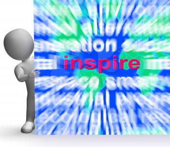 Inspiration Word Cloud Sign Showing Motivation And Encouragement
