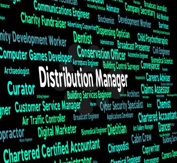 Distribution Manager Representing Supply Chain And Management
