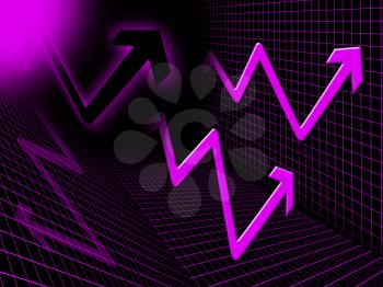 Purple Arrows Background Meaning Upwards Rise And Direction
