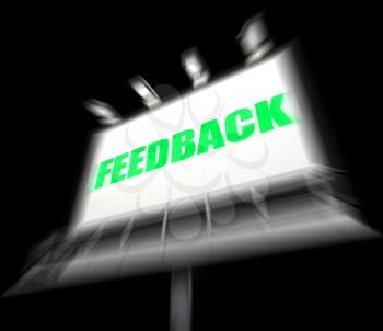Feedback Sign Displaying Opinion Evaluation and Comment