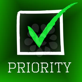 Tick Priority Meaning Important Checkmark And Urgent