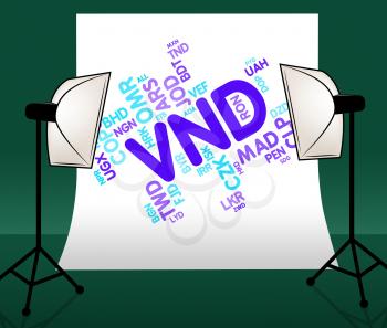 Vnd Currency Showing Worldwide Trading And Forex