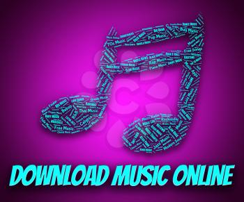 Download Music Online Representing Web Site And Track