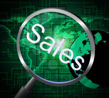 Magnifier Sales Representing E-Commerce Magnify And Consumerism