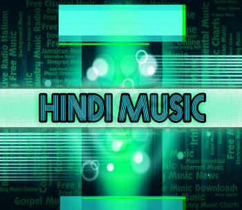 Hindi Music Showing Sound Tracks And Tune