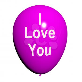 I Love You Balloon Representing Lovers and Couples