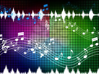Music Color Background Showing Sounds Harmony And Singing
