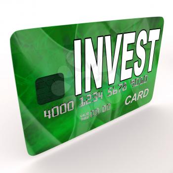 Invest on Credit Debit Card Showing Investing Money