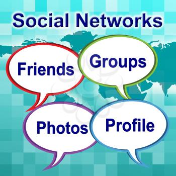 Social Networks Words Showing News Feed And Posts