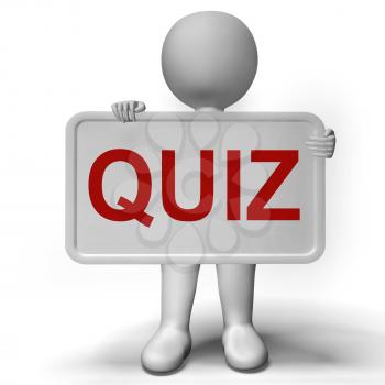 Quiz Sign Means Test Exam Or Examination