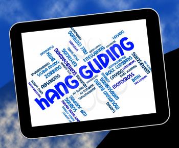 Hang Gliding Representing Word Wordcloud And Hanggliding