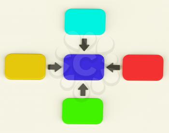 Colorful Diagram With Four Arrows Shows Process Or Illustration