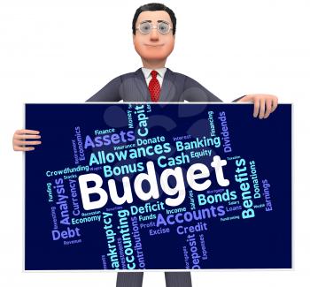 Budget Words Representing Budgets Financial And Accountant 