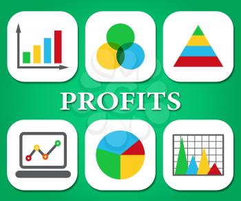 Profits Charts Meaning Business Graph And Investment