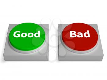 Good Bad Buttons Showing Approved Or Refuse