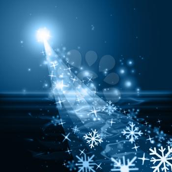 Snowflake Glow Meaning Merry Xmas And Wintry