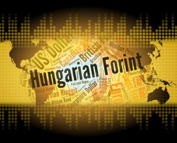 Hungarian Forint Indicating Forex Trading And Huf 