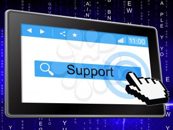 Online Support Showing World Wide Web And Website