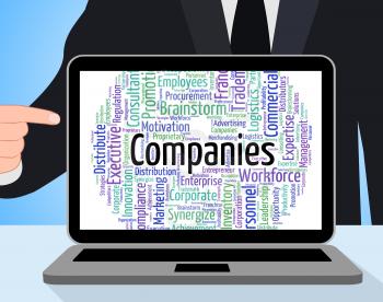 Companies Word Indicating Businesses Trade And Corporate
