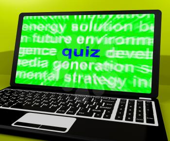Quiz Laptop Meaning Tests Quizzing Or Answers Online