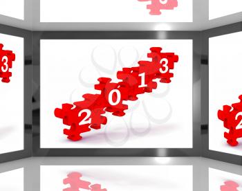 2013 On Screen Showing Future Televisions Or New Year's Resolutions