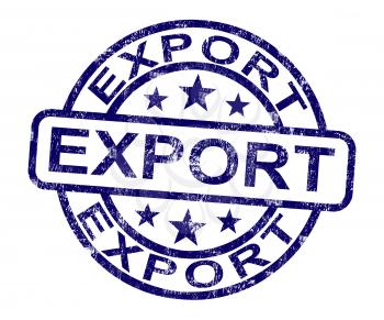 Export Stamp Showing Global Distribution And Shipping