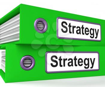 Strategy Folders Showing Strategic Planning And Business Processes