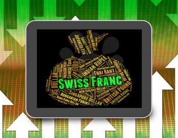 Swiss Franc Showing Currency Exchange And Currencies