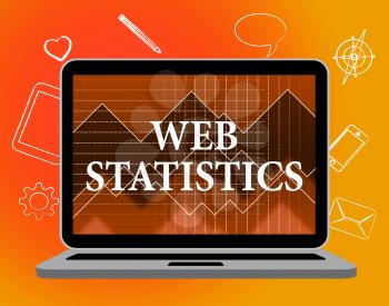 Web Statistics Representing Website Notebooks And Chart