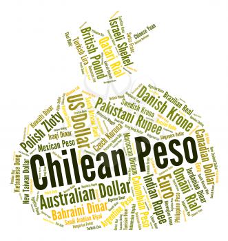 Chilean Peso Indicating Currency Exchange And Pesos 