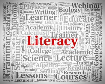 Literacy Word Indicating Schooling Proficiency And Education